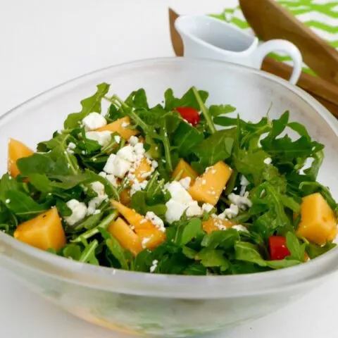 Cantaloupe, Arugula and Feta Salad