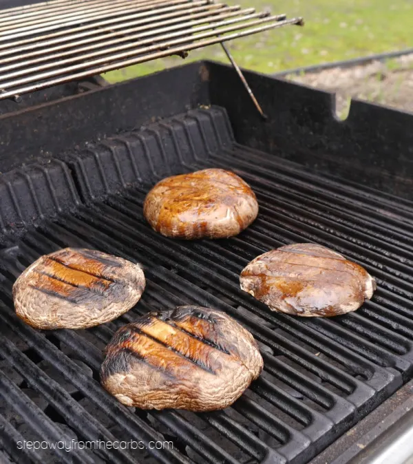 Grilled Portabella Mushrooms - easy low carb and low carb side dish for the grill!