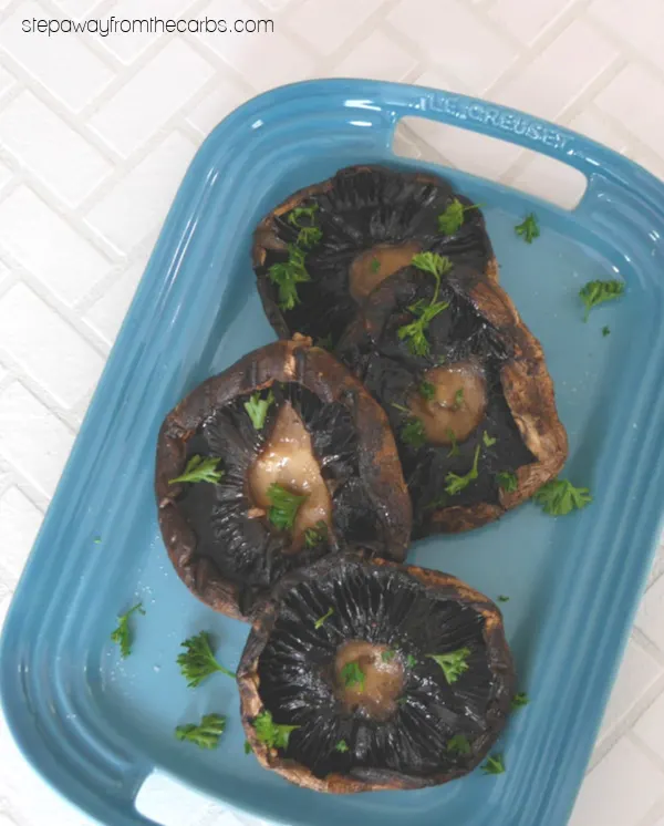 Grilled Portabella Mushrooms - easy low carb and low carb side dish for the grill!