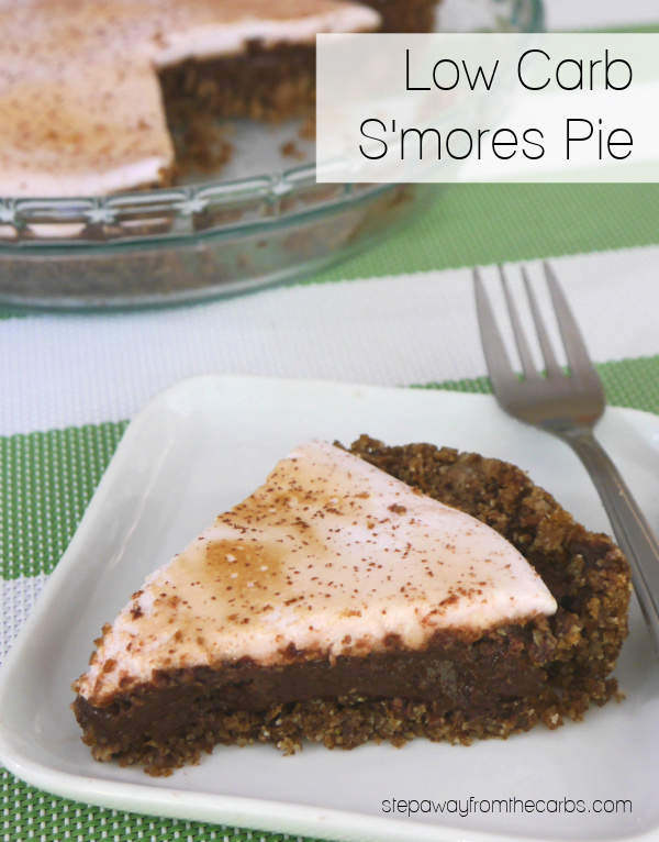 Low Carb S'mores Pie - sugar free recipe that requires just 6 ingredients!