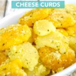 Low Carb Baked Cheese Curds - a snack for sharing! Keto, LCHF, and gluten free recipe.
