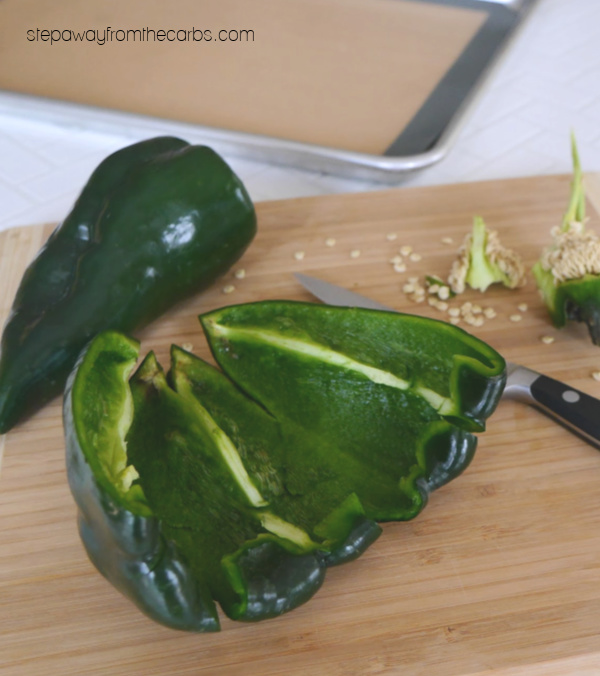 Beef Taco Stuffed Poblanos - low carb, keto, and gluten free recipe