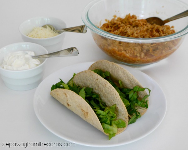 Low Carb Vegetarian Pulled Pork Tacos - a review of a new product from MorningStar Farms®