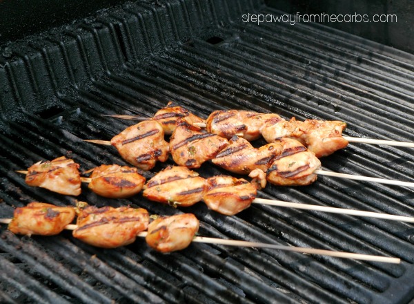 Marinated Chicken Skewers - a low carb recipe perfect for grilling