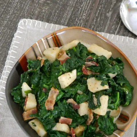 Low Carb Creamed Spinach with Celeriac