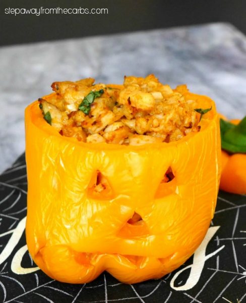 Halloween Stuffed Peppers (Low Carb!) - Step Away From The Carbs