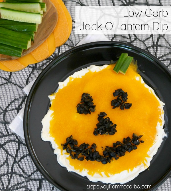Low Carb Jack O'Lantern Dip - LCHF / Keto recipe for Halloween
