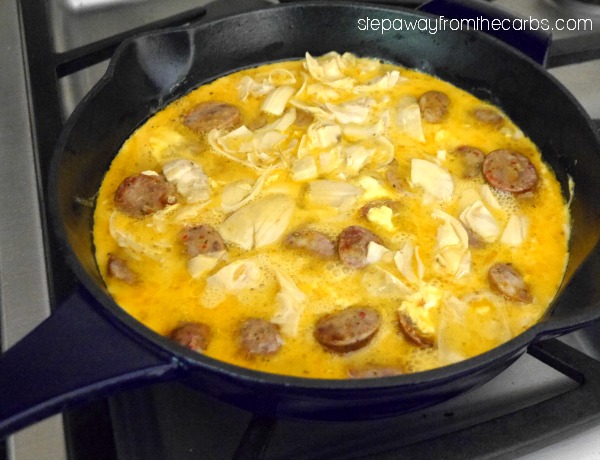 Low Carb Sausage and Artichoke Frittata