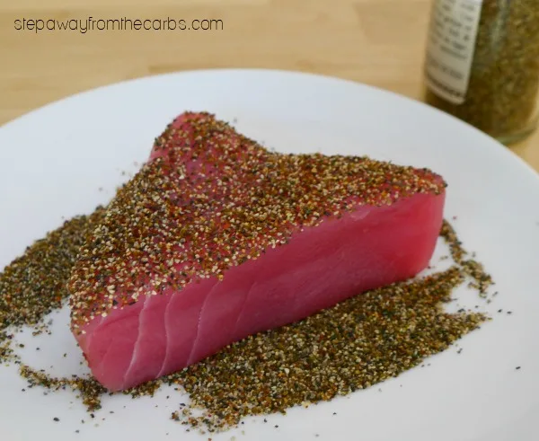 Tuna Steaks with Low Carb Wasabi Sauce - an entree recipe that packs a punch!
