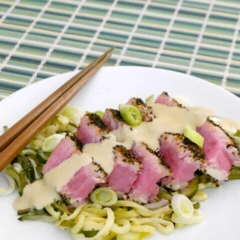 Tuna Steaks with Low Carb Wasabi Sauce