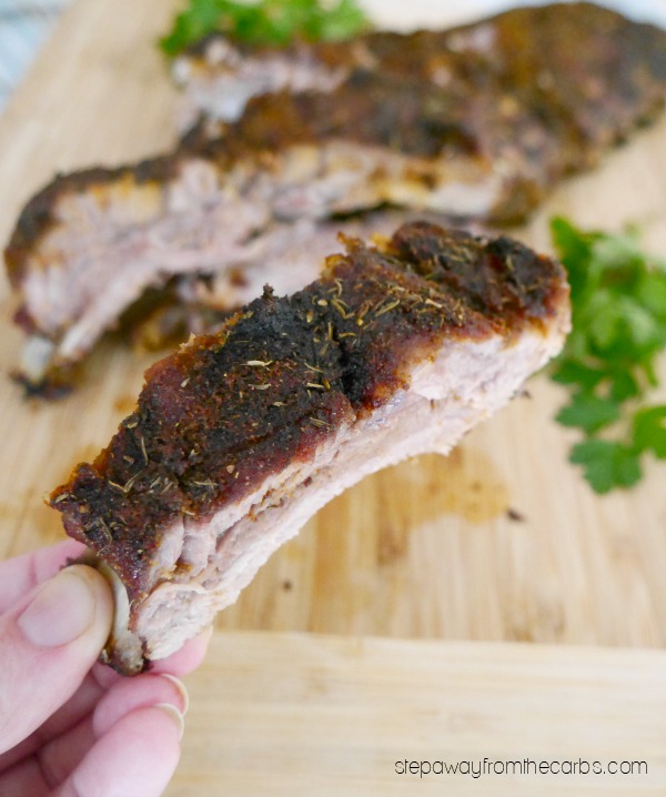 Low Carb Dry Rub for Oven Baked Pork Ribs - these are so full of flavor!
