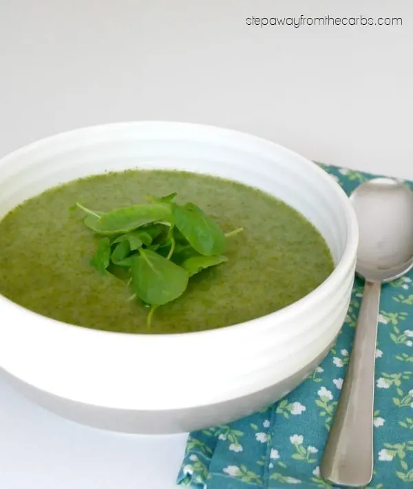 Low Carb Watercress and Cauliflower Soup - a healthy appetizer or lunch recipe
