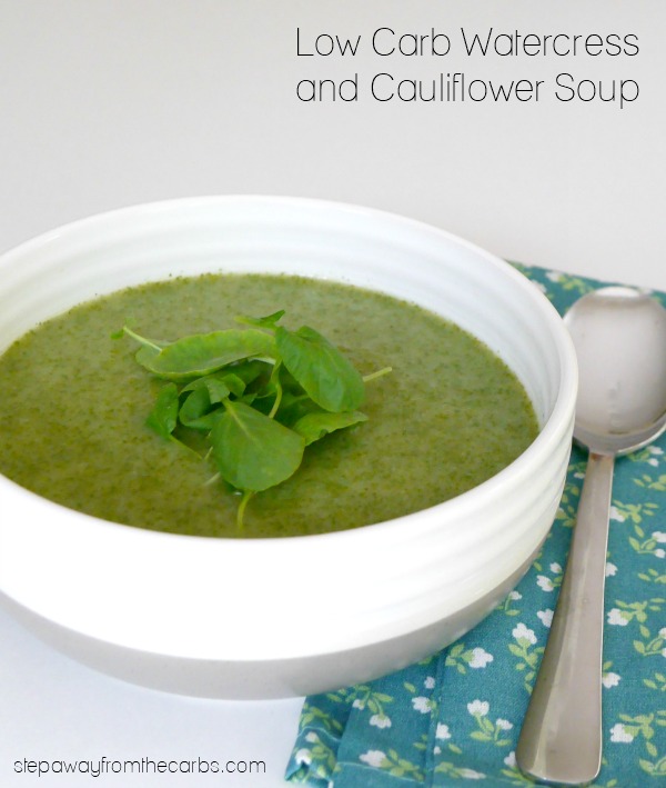 Low Carb Watercress and Cauliflower Soup - a healthy appetizer or lunch recipe
