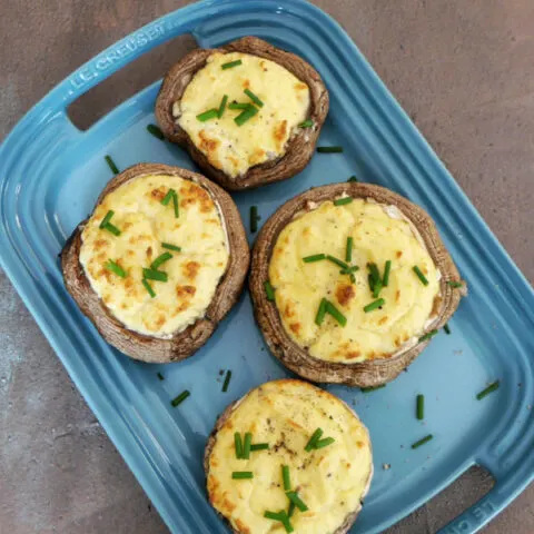 Low Carb Cauliflower Stuffed Mushrooms