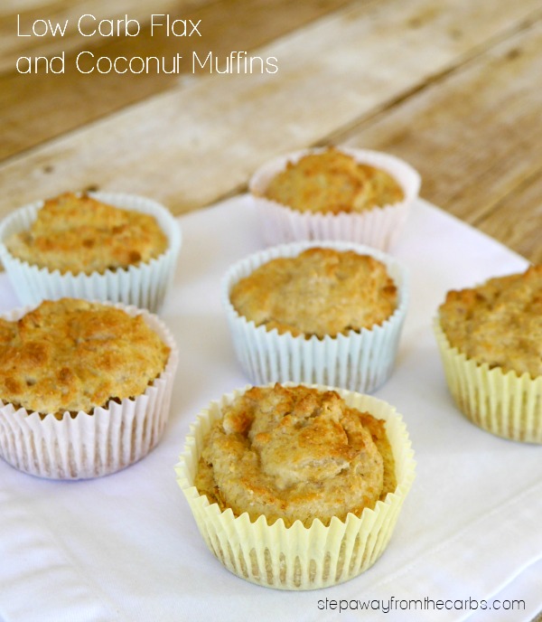 Low Carb Flax and Coconut Muffins - a sugar free and gluten free recipe!