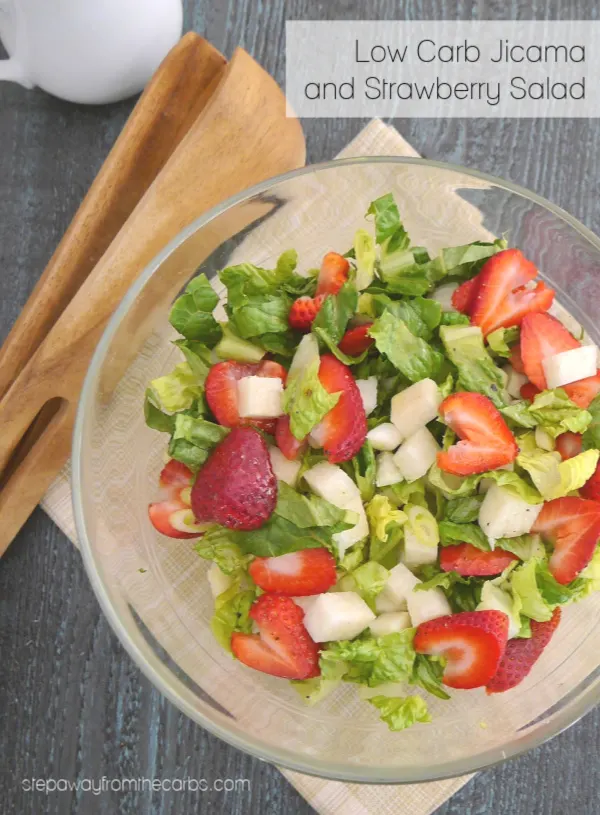 Low Carb Jicama and Strawberry Salad