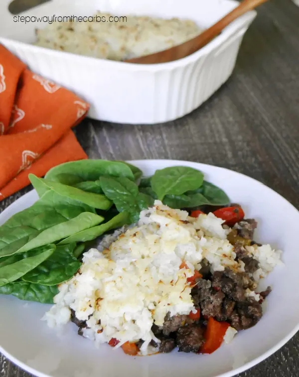 Low Carb Cottage Pie - comfort food for the winter! Gluten free and keto friendly recipe.