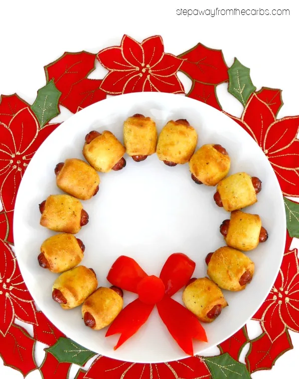 These "Pigs in Blankets" are low carb, gluten free, and keto-friendly - and perfect for your festive celebrations!