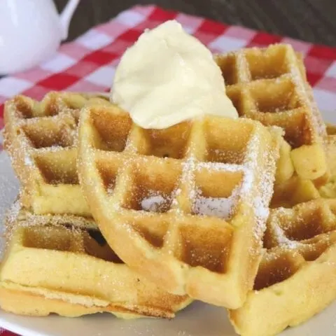 Low Carb Waffles with Whipped Butter