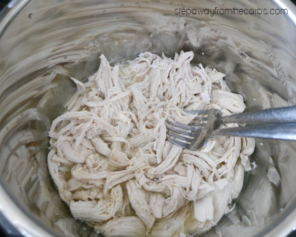 Low Carb Mexican Shredded Chicken - made in the slow cooker