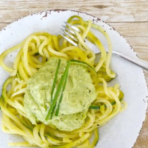 Low Carb Zoodles with Avocado Sauce
