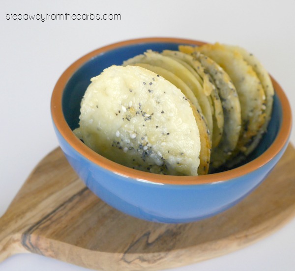 Everything Parmesan Crisps - a tasty low carb snack with all the flavors of an "everything" bagel!