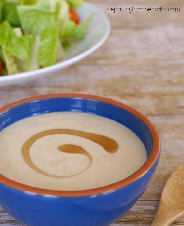 Low Carb Honey Mustard Sauce - three ingredient recipe. Sugar free and keto. 