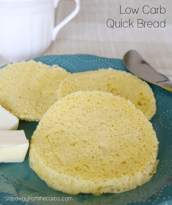 Low Carb Quick Bread - a portion of bread for one person in less than 2 minutes! Keto and gluten free recipe.