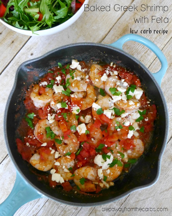 Baked Greek Shrimp with Feta - a low carb and keto recipe