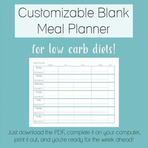14 Day Low Carb Meal Planner - Step Away From The Carbs