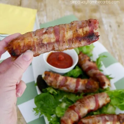 Bacon-Wrapped Cheese-Stuffed Brats
