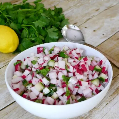 Low Carb Radish and Cucumber Salad