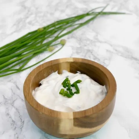 Low Carb Sour Cream and Chives Dip