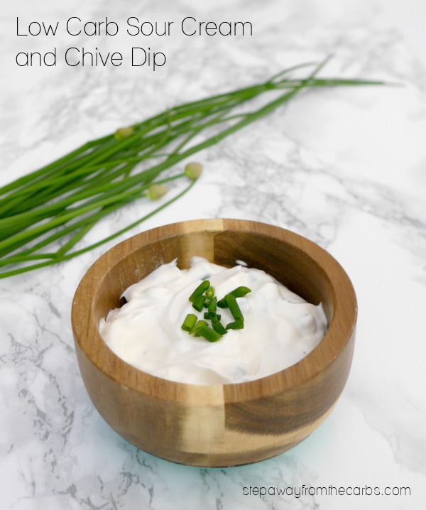 Low Carb Sour Cream and Chive Dip - a refreshing dip that is quick and easy to make