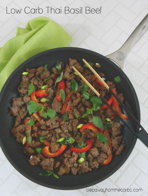 Low Carb Thai Basil Beef - a delicious recipe that is salty, sweet, sour and with a hint of aniseed!