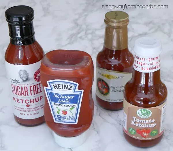 10 Low Carb Ketchup Ideas - including store-bought and homemade recipes. All sugar free.