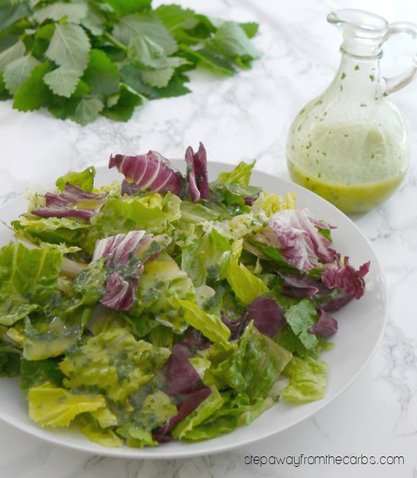 Lemon Balm Vinaigrette - a refreshing and herby salad dressing for the summer