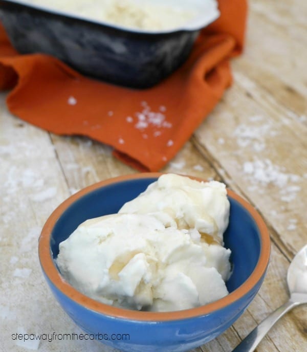 Low Carb Salted Caramel Ice Cream - sugar free, keto, LCHF recipe