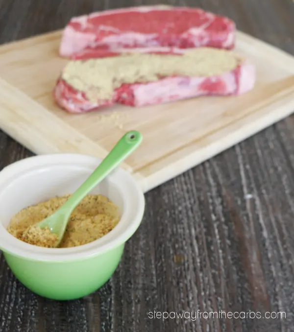 Mustard Dry Rub for steak, chicken, and pork. Low carb and keto recipe.