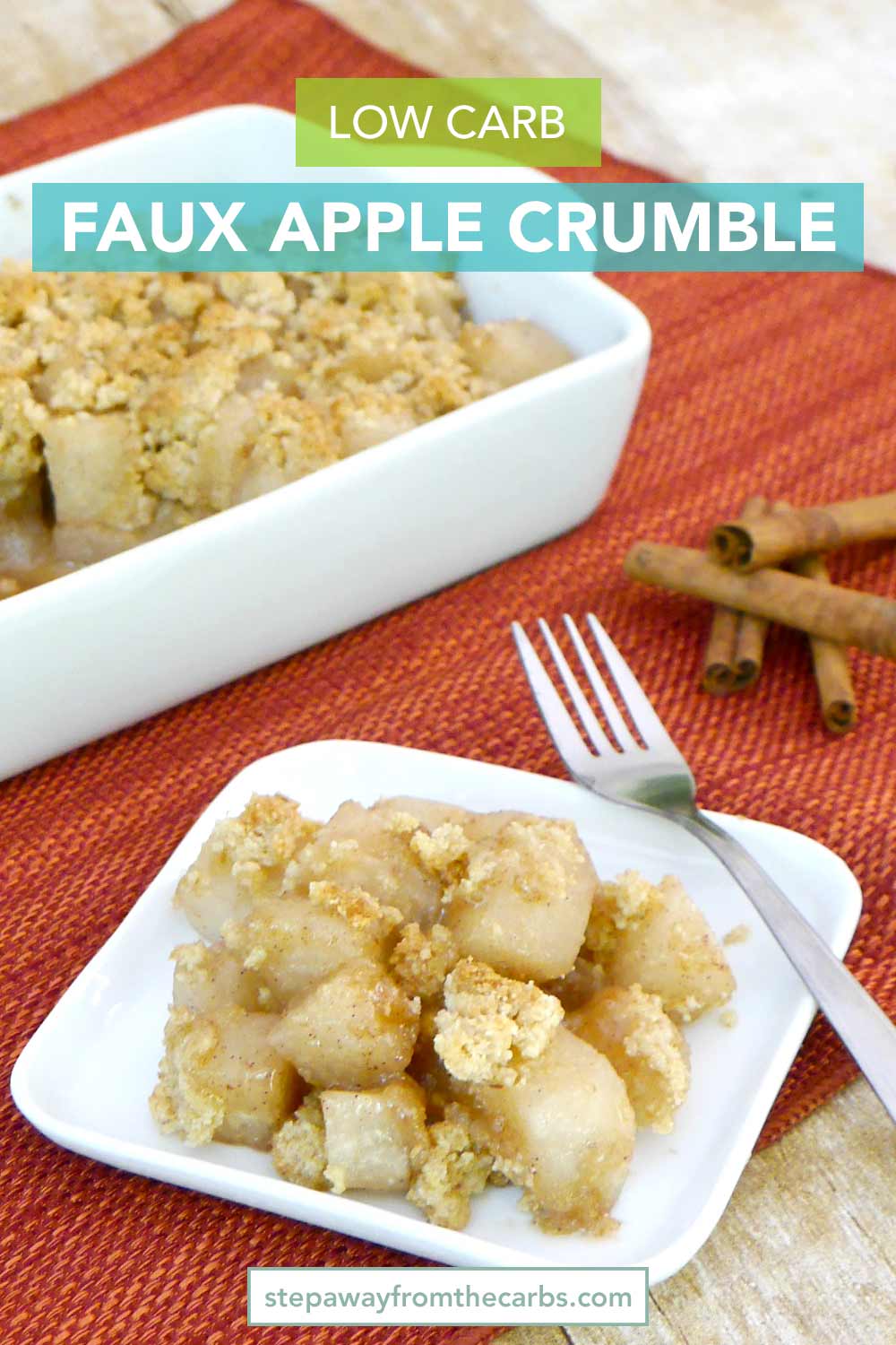 Low Carb Faux Apple Crumble - Step Away From The Carbs