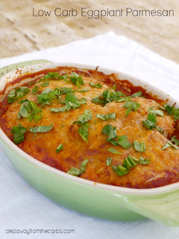 Low Carb Eggplant Parmesan - an Italian classic dish! LCHF and gluten free recipe. 