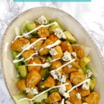 This spicy buffalo chicken salad contains all your favorite buffalo flavors! Low carb, keto, and gluten free recipe.