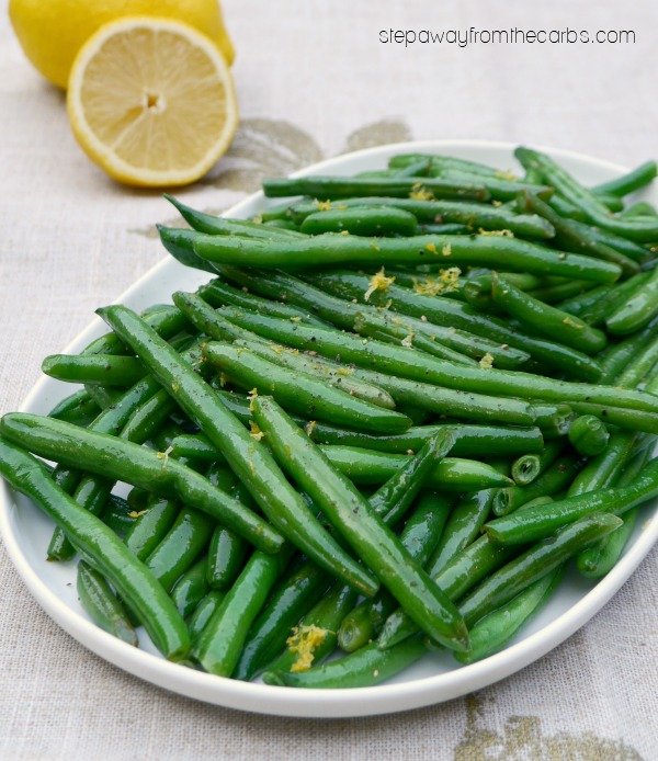 Low Carb Green Beans with Lemon and Pepper - an easy keto side dish recipe