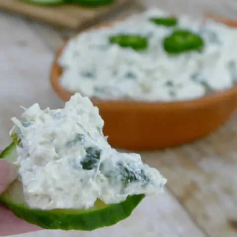 Low Carb Poblano and Artichoke Dip