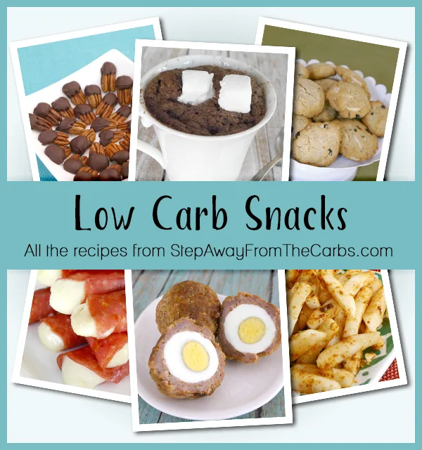 Low Carb Snacks - all the recipes (sweet and savory!) from StepAwayFromTheCarbs.com