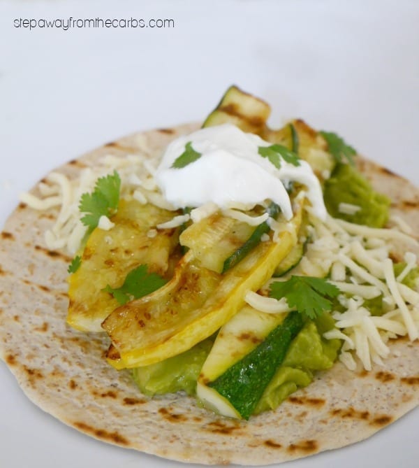 Low Carb Summer Squash Tacos - with grilled veggies!