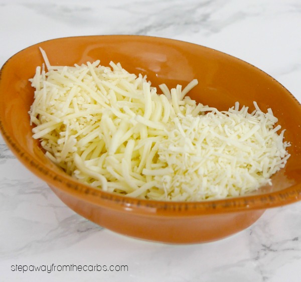 Low Carb Four Cheese "Spaghetti" - made with Palmini noodles! Keto, gluten free, and LCHF recipe.