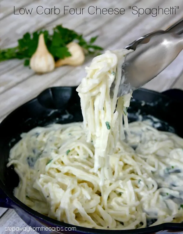 Four Cheese Spaghetti with low carb Palmini noodles