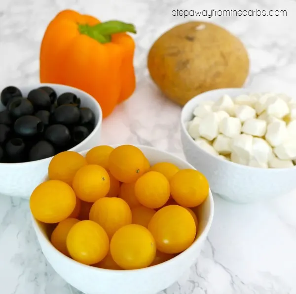 Low Carb Halloween Salad - a spooky (but healthy) combination for your buffet table!