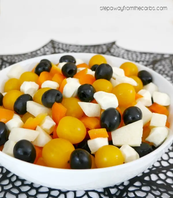 Low Carb Halloween Salad - a spooky (but healthy) combination for your buffet table!